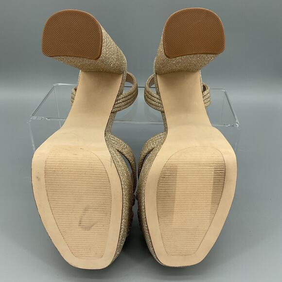 NEW Steve Madden Women’s Laurel Platform Sandals Gold Size 10 - Picture 8 of 10